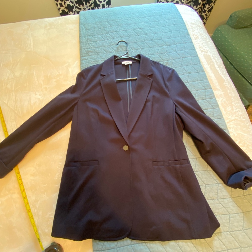 Bar III navy knit blazer